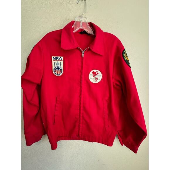 Vtg Junior NRA Hunting Jacket Patches National Rifle Association Sz Small 1970s - Picture 2 of 16